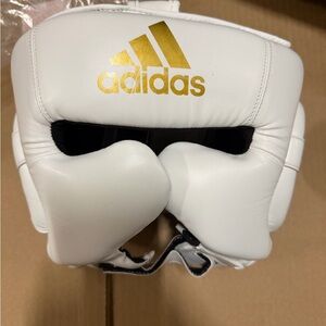Adidas boxing Head Guard  White - Blue- Black.